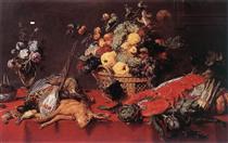 Still Life With A Basket Of Fruit - Frans Snyders