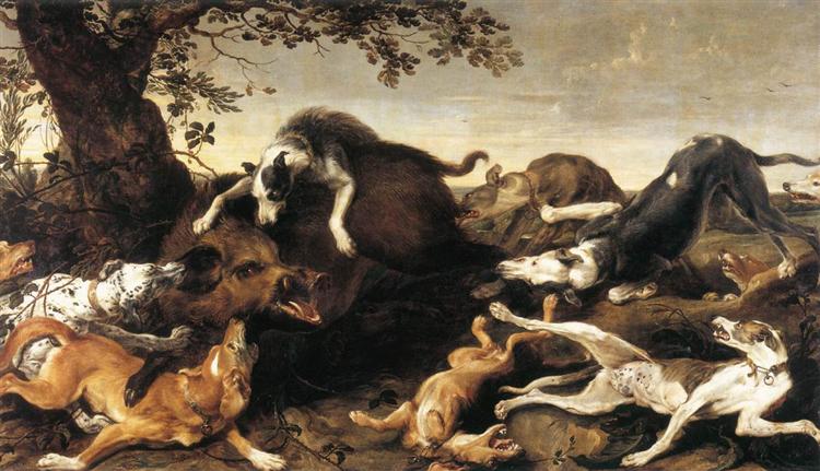 Wild Boar Hunt - Франс Снейдерс