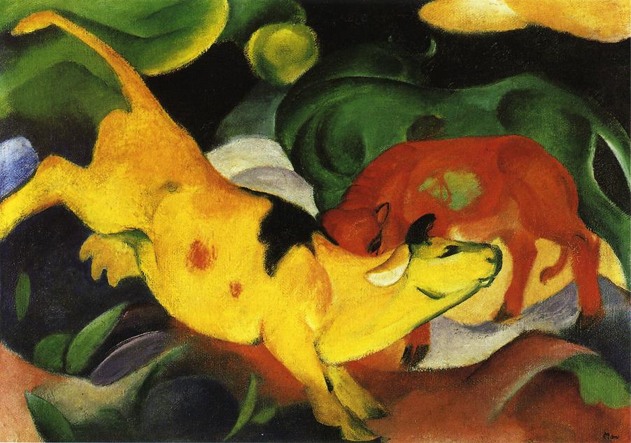 yellow cow by franz marc