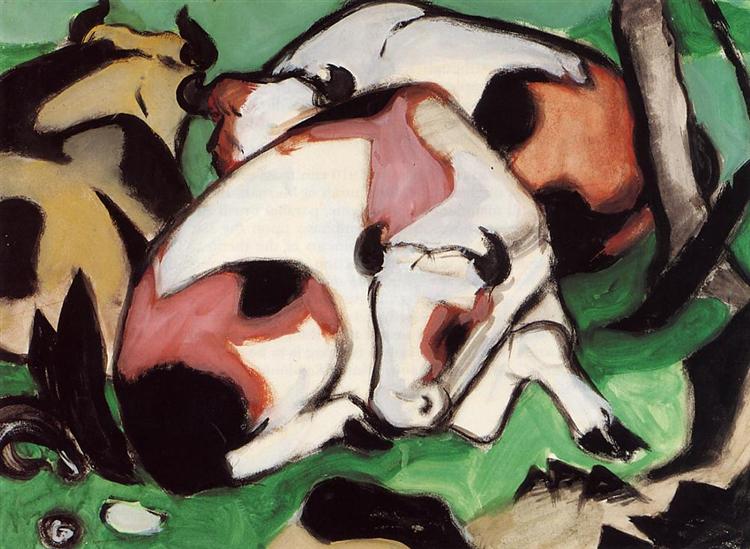 Resting Cows, 1911 - 法蘭茲·馬克