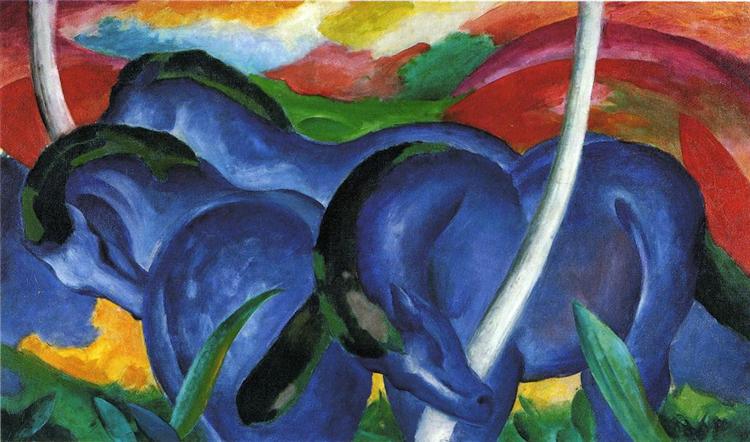 The Large Blue Horses, 1911 - Франц Марк