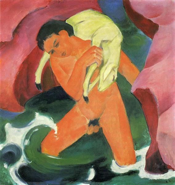 Young Boy with a Lamb, 1911 - Franz Marc