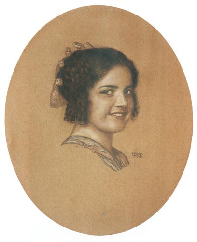 Portrait of the daughter Mary Stuck, c.1912 - Franz von Stuck