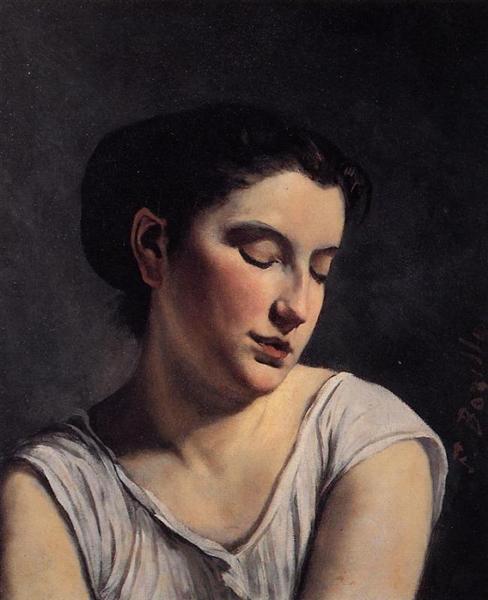 Young Woman with Lowered Eyes, 1869 - Фредерік Базіль