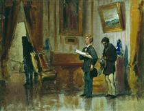 Painters in the hall of a rich man - Fyodor Bronnikov