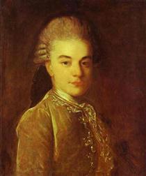 Portrait of A.M.Rimskiy-Korsakov - Fedor Rokotov
