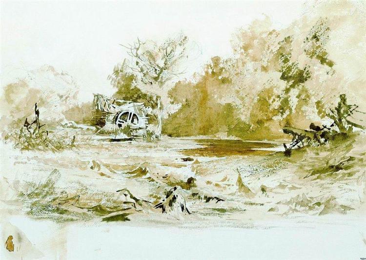 Заброшенная мельница2, 1871 - 1873 - Фёдор Васильев
