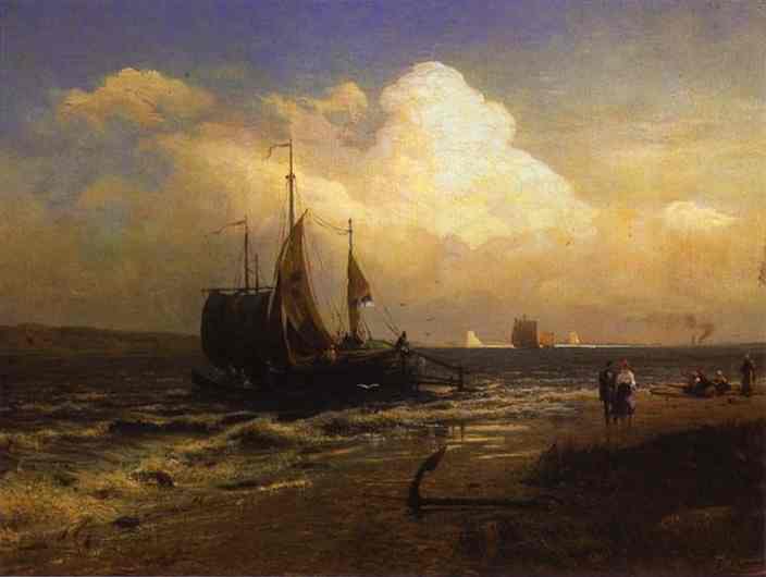 On the River. Windy Day, 1869 - Фёдор Васильев