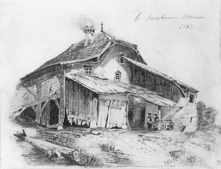 Peasants Hut, 1863 - Fiódor Vassiliev