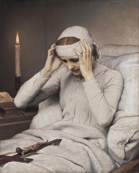 The Ecstatic Virgin Anna Katharina Emmerich, 1885 - Габриэль фон Макс
