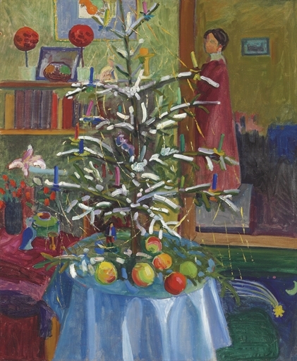 Interieur mit Weihnachtsbaum - Gabriele Munter