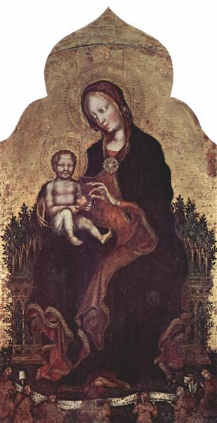 Madonna with Angels, 1408 - 1410 - Джентиле да Фабриано