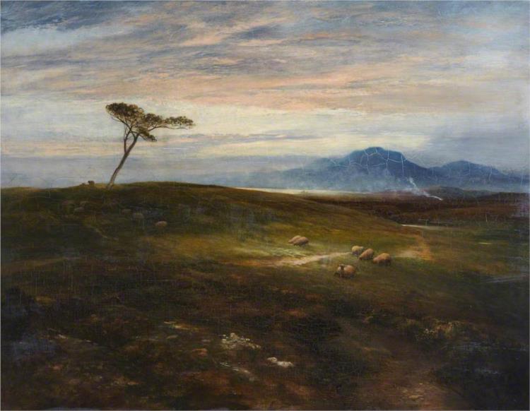 Dawn on a Scottish Moorland, 1866 - Джордж Харві