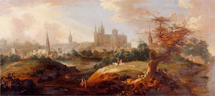 View of Peterborough from the South, 1740 - George Lambert