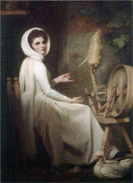 Emma Hart as The Spinstress, 1785 - Джордж Ромни