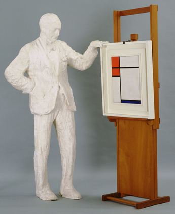 Portrait of Sidney Janis with Mondrian Painting, 1967 - George Segal