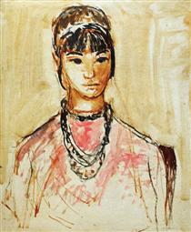Girl with Beads - George Stefanescu