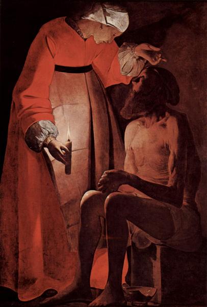 Job Mocked by His Wife, c.1632 - c.1635 - Жорж де Латур