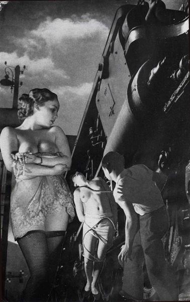 oylessly we boarded the Paris train…, 1947 - Georges Hugnet