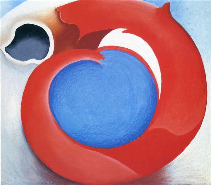 Goat's Horn With Red, 1945 - Georgia O'Keeffe