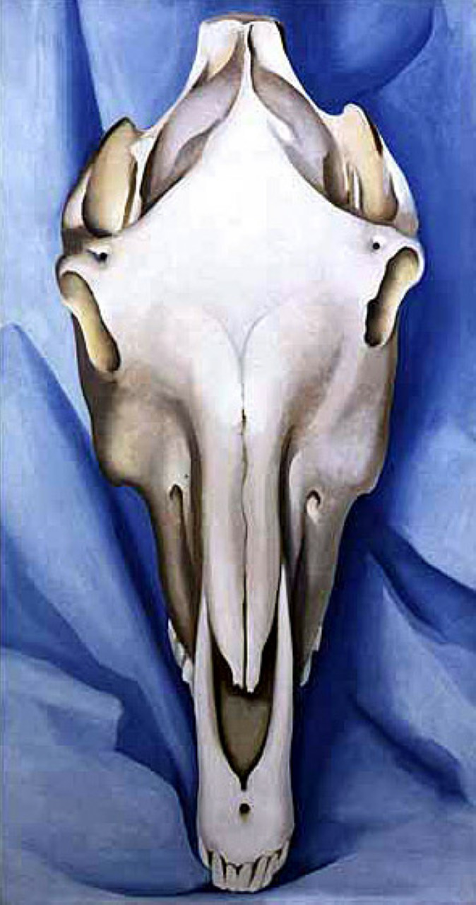 Horse's Skull on Blue, 1930 - Georgia O'Keeffe - WikiArt.org