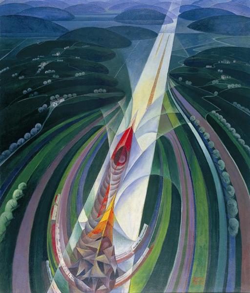 il Trittico della Velocità: Il Corsa, 1927 - Джерардо Доттори