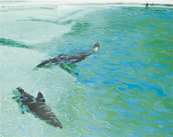 Otaries dans l'eau, 1976 - Gilles Aillaud