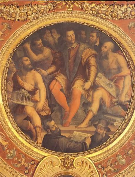 Cosimo I de Medici surrounded by his Architects, Engineers and Sculptors, 1555 - Джорджо Вазарі