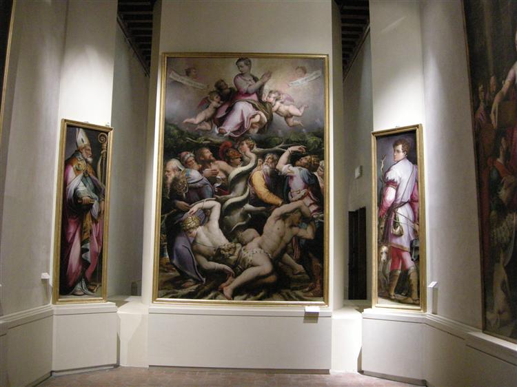 Immaculate Conception (center), St. Eustachian (left) and St. Blaise (rigth) - Giorgio Vasari