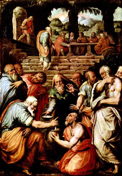 The Prophet Elisha cleansing Naaman, 1560 - Джорджо Вазари
