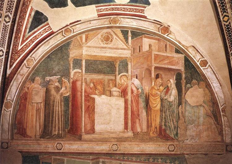 Annunciation to Zacharias, 1320 - Giotto