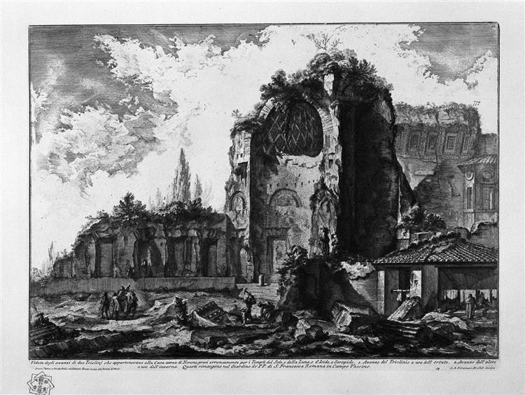 A view of the remains of two Triclinj who belonged to Nero`s Golden House, c.1759 - Giovanni Battista Piranesi