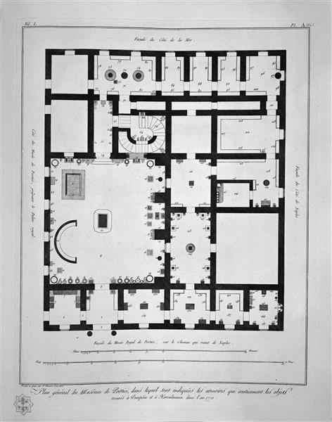 General plan of the Museum of Portici - 皮拉奈奇