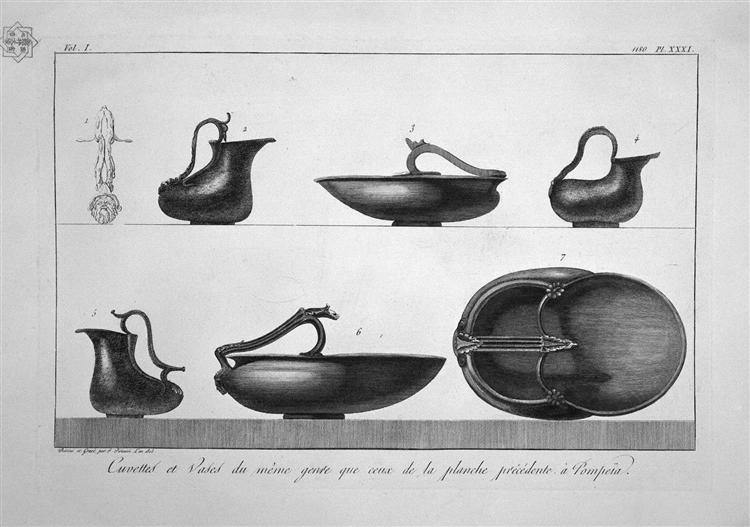 Other similar basins, found in Pompeii - Giovanni Battista Piranesi