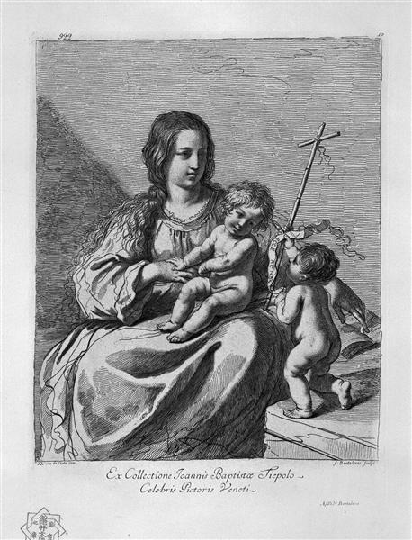 The Madonna with Child and St. John the Baptist - Giovanni Battista Piranesi