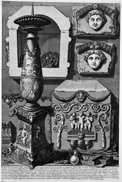 The Roman antiquities, t. 2, Plate XXV. Large urn of porphyry, within which is believed to have been placed the body of Constance., 1756 - 皮拉奈奇