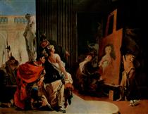 Alexander the Great and Campaspe in the Studio of Apelles - 提也波洛