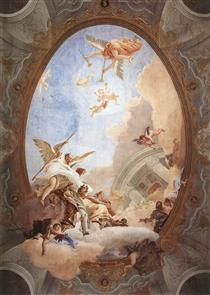 Allegory of Merit Accompanied by Nobility and Virtue - Джованни Баттиста Тьеполо