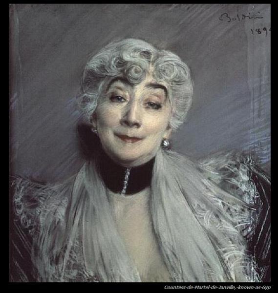 Portrait of the Countess de Martel de Janville, known as Gyp (1850-1932), 1894 - Giovanni Boldini