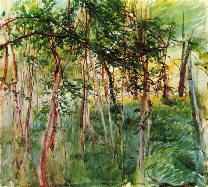 Trees in the Bois de Boulogne, 1906 - 乔瓦尼·波尔蒂尼
