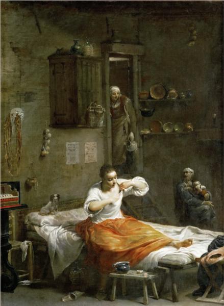 La Femme à la puce, 1725 - Giuseppe Maria Crespi