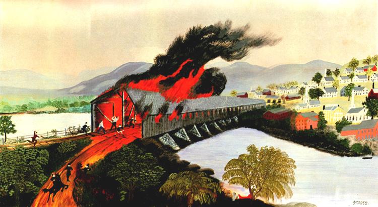 L'incendio di Troia nel 1862, 1943 - Nonna Moses