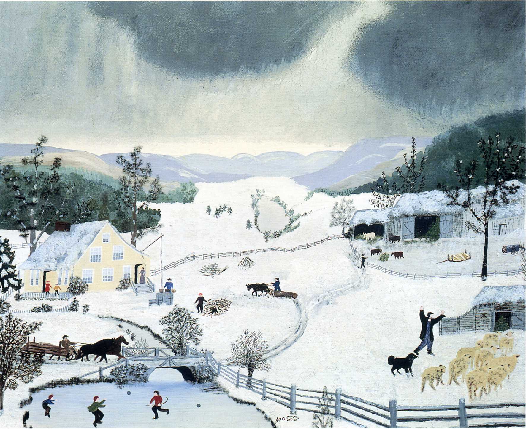 Winter - Grandma Moses - WikiArt.org