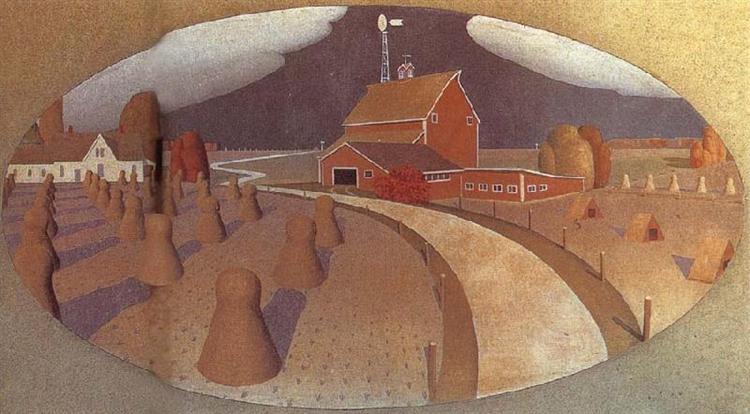 Farm View, 1932 - Grant Wood