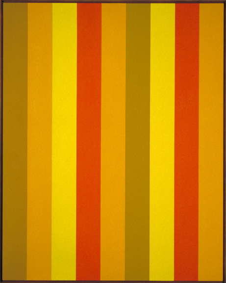Mutation rythmique bi-jaune, 1965 - Guido Molinari