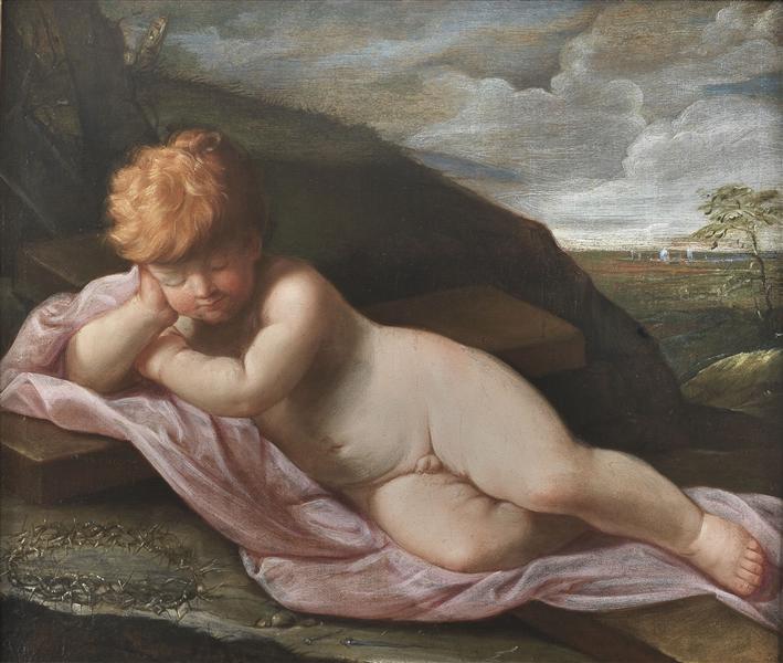 Немовля Ісус спить на хресті, 1625 - Гвідо Рені