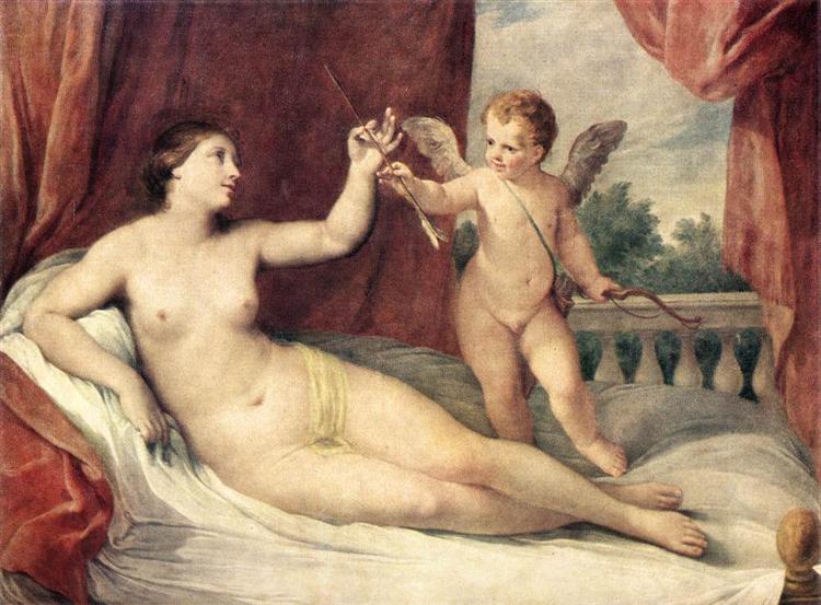 Reclining Venus with Cupid, c.1639 - Гвідо Рені