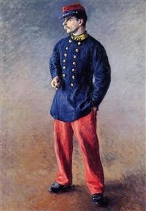 A Soldier - Gustave Caillebotte