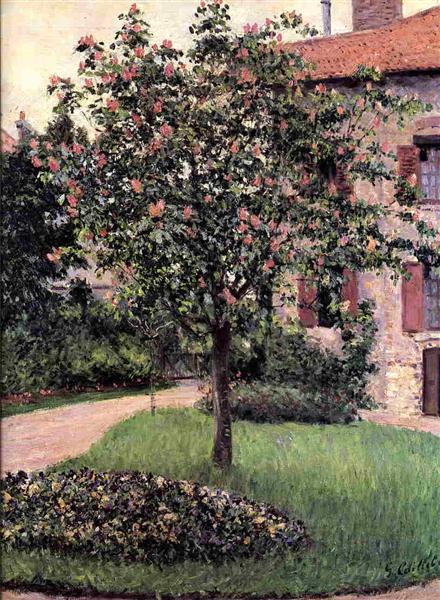 Petit Gennevilliers, Facade, Southeast of the Artist's Studio, Overlooking the Garden, Spring - Gustave Caillebotte