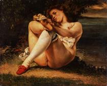 La Femme aux bas blancs - Gustave Courbet